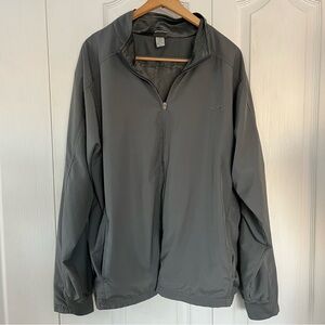 Vintage Men’s Champion grey windbreaker/track jacket. Size XL